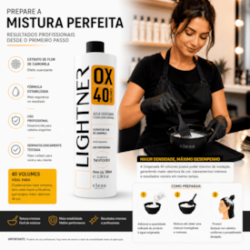 Lightner Água Oxigenada  40 volumes 100ml