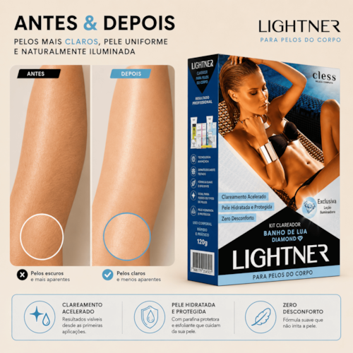 Lightner Kit Completo de Descolorante para pelos Banho de Lua Diamond