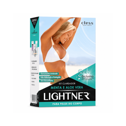 Lightner Kit Completo de Descolorante para pelos Menta e Aloe Vera