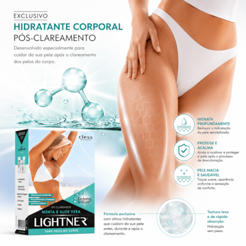 Lightner Kit Completo de Descolorante para pelos Menta e Aloe Vera