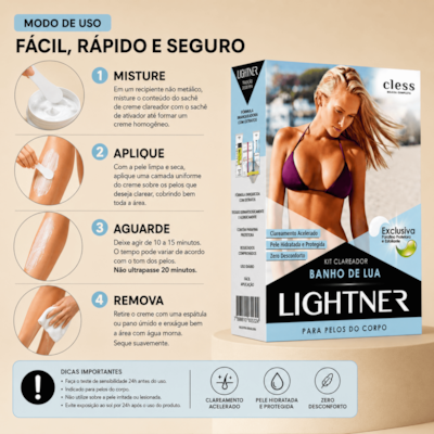 Lightner Kit Descolorante para pelos Banho de Lua
