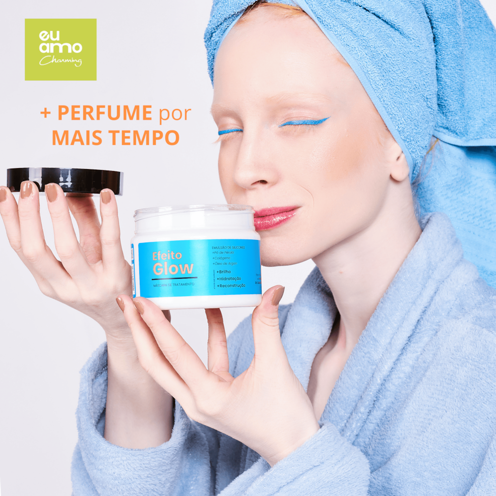Mascara de Tratamento Argan Efeito Glow Eu Amo Charming 250g