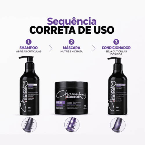 Mascara Matizadora Masculina Charming Barbershop 500g