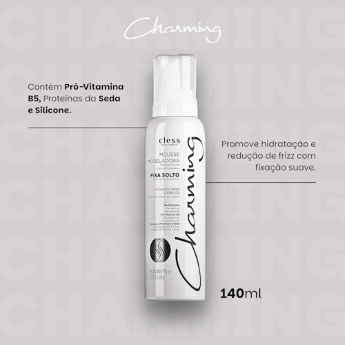 Mousse modeladora fixação normal Charming 140ml: Conheça os Benefícios ...