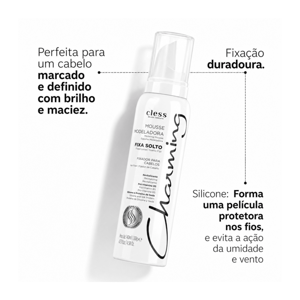 Mousse modeladora fixação normal Charming 140ml
