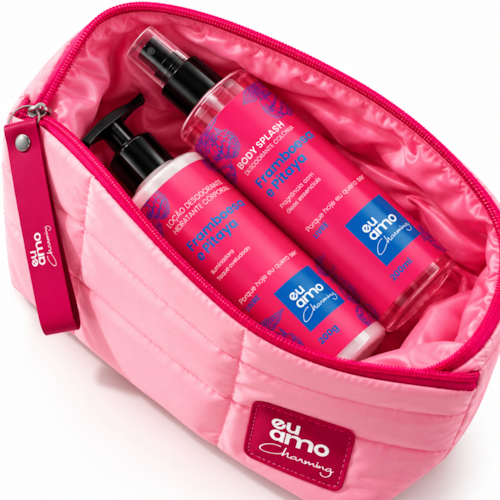 Necessaire Rosa Eu Amo Charming