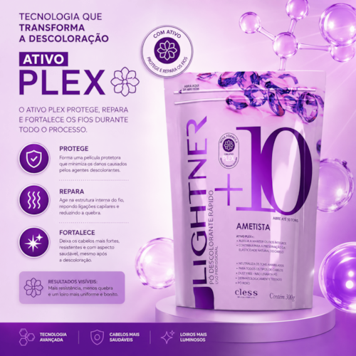 Pó Descolorante Capilar Ametista 10 Tons Lightner 20g