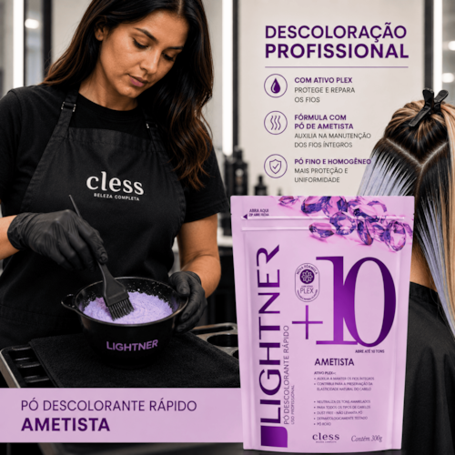 Pó Descolorante Capilar Ametista 10 Tons Lightner 300g