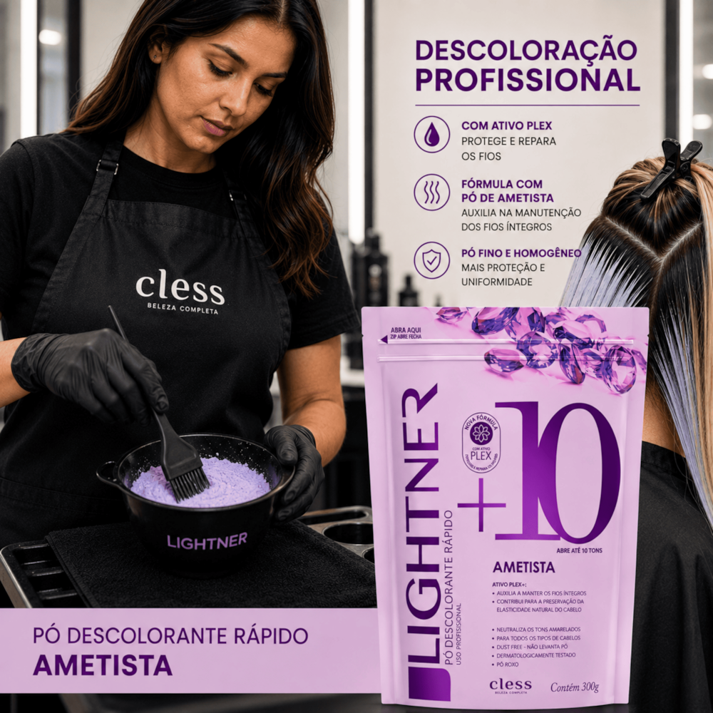 Pó Descolorante Capilar Ametista 10 Tons Lightner 50g