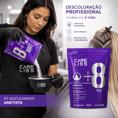 Pó Descolorante Capilar Ametista 8 Tons Care Liss  20g