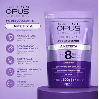 Pó Descolorante Capilar Ametista Salon Opus Treatment 300g