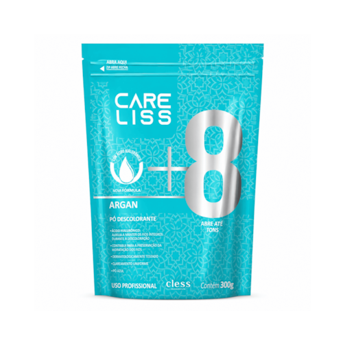 Pó Descolorante Capilar Argan 8 Tons Care Liss 300g