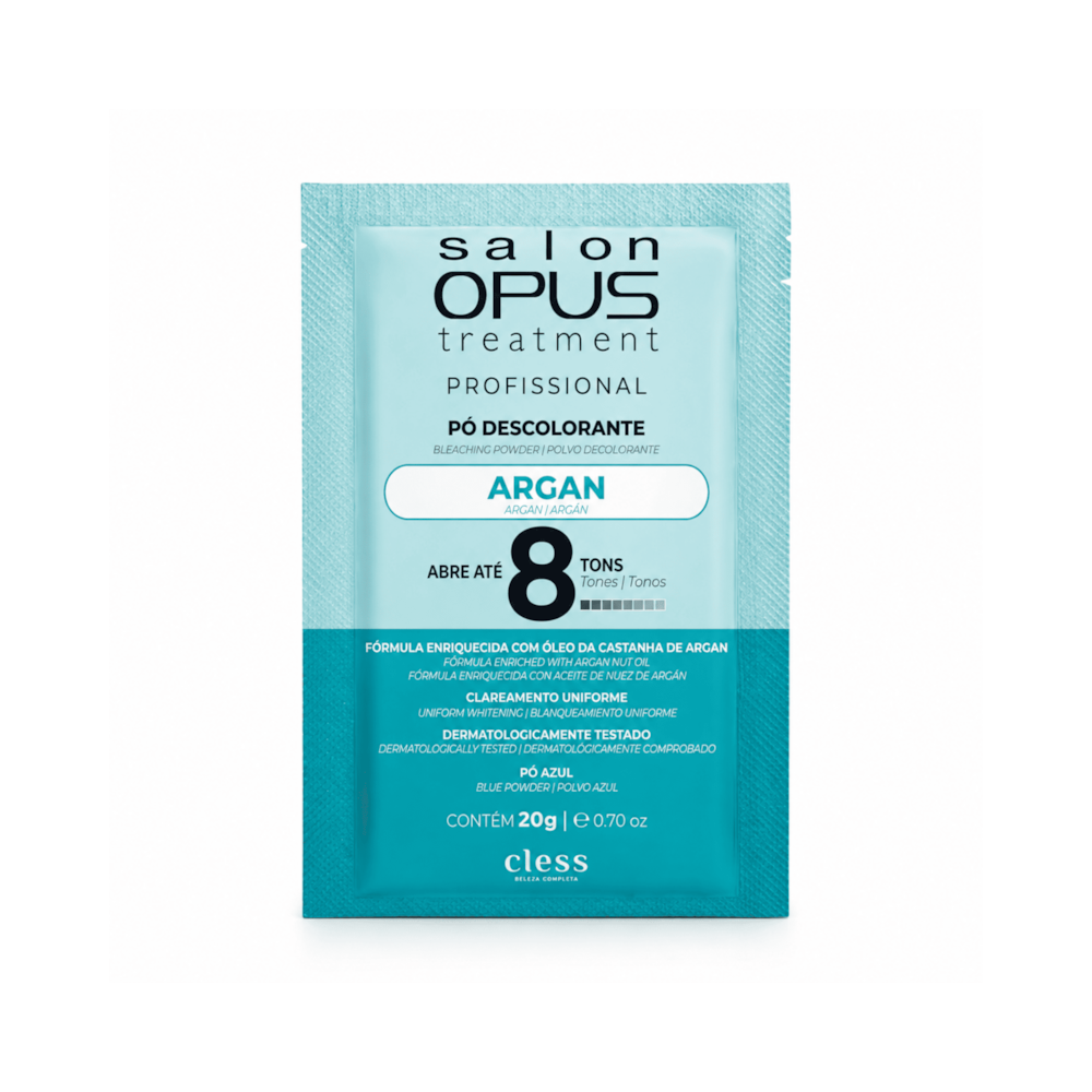 Pó Descolorante Capilar Argan 8 Tons Salon Opus 20g