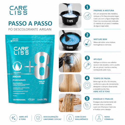 Pó Descolorante Capilar Argan Care Liss 20g