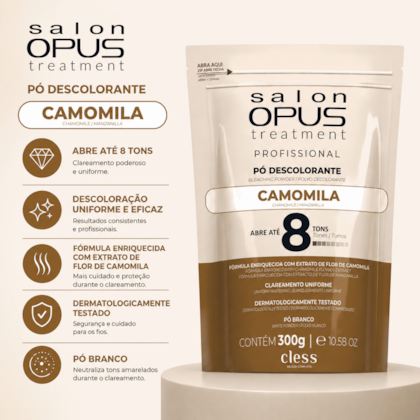 Pó Descolorante Capilar Camomila 8 Tons Salon Opus 20g