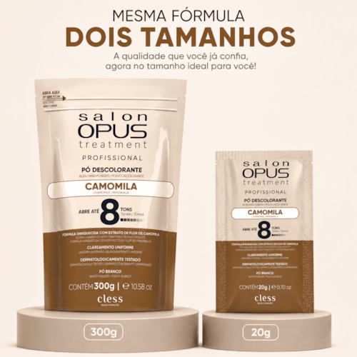 Pó Descolorante Capilar Camomila 8 Tons Salon Opus 20g