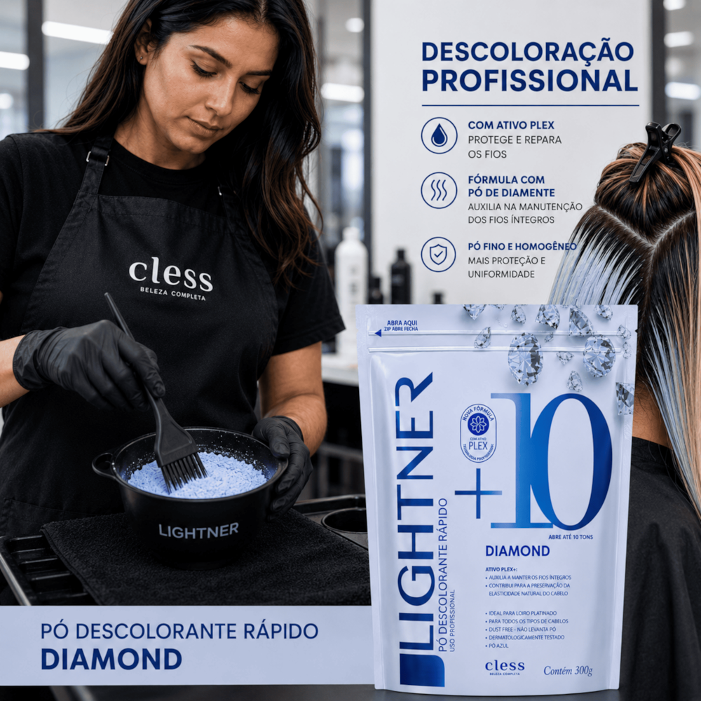 Pó Descolorante Capilar Diamond 10 Tons Lightner 300g