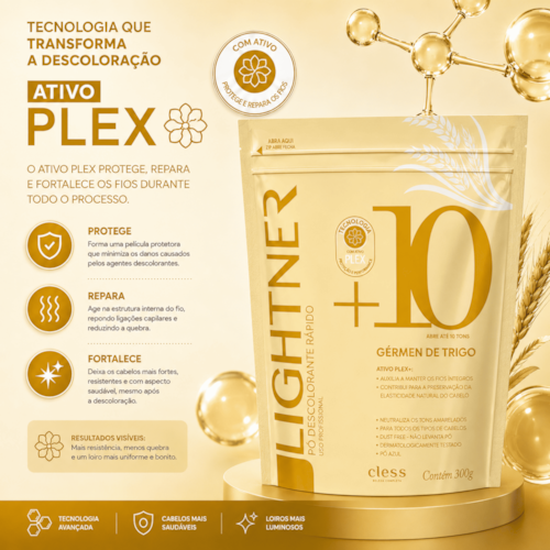 Po Descolorante Capilar Gérmen de Trigo Lightner 300g