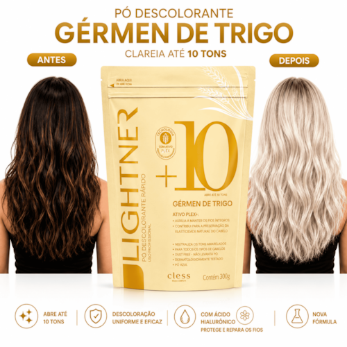 Po Descolorante Capilar Gérmen de Trigo Lightner 300g
