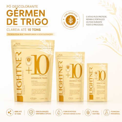 Po Descolorante Capilar Gérmen de Trigo Lightner 300g
