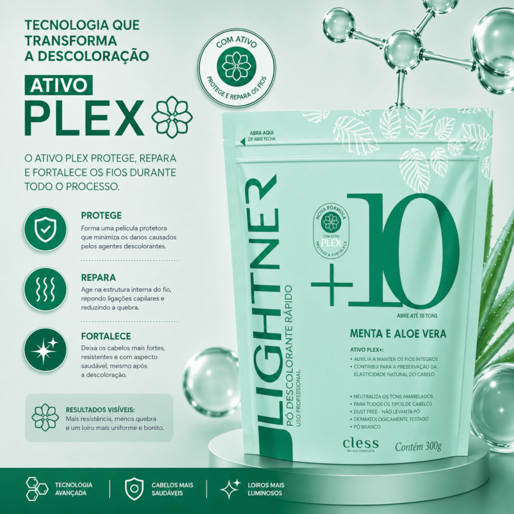 Pó Descolorante Capilar Menta Aloe Lightner 20g