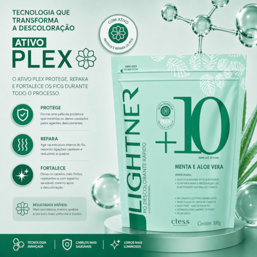 Pó Descolorante Capilar Menta Aloe Lightner 20g