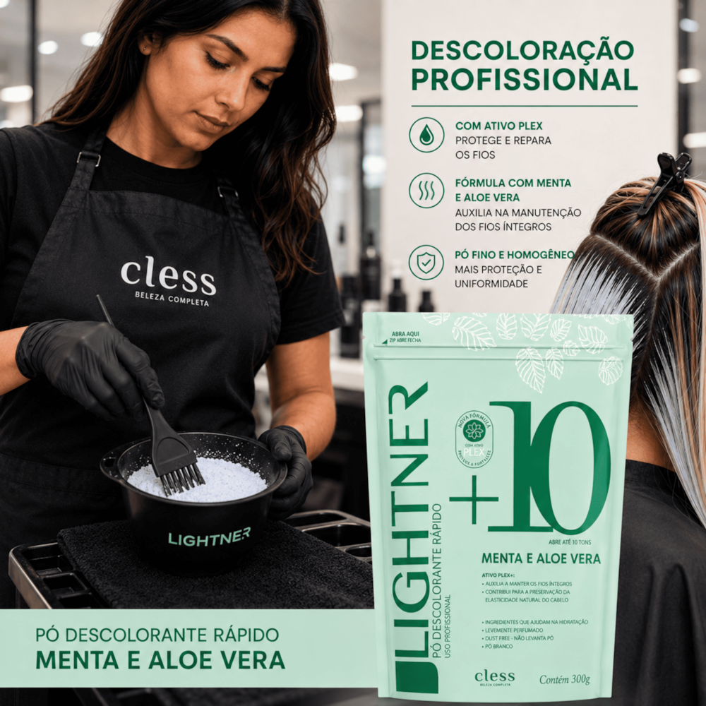 Pó Descolorante Capilar Menta Aloe Lightner 300g
