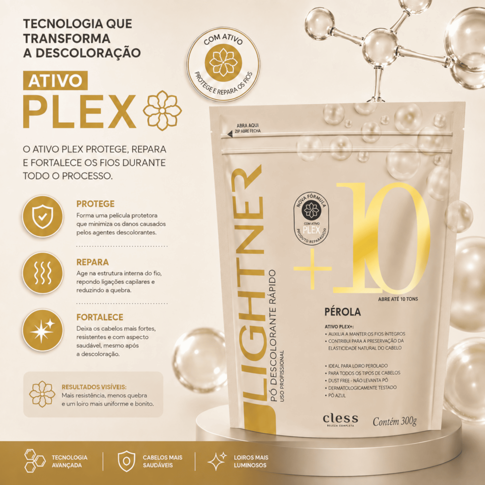 Pó Descolorante Capilar Pérola 10 Tons Lightner 20g