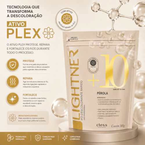 Pó Descolorante Capilar Pérola 10 Tons Lightner 300g
