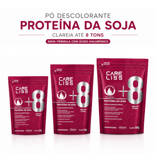 Pó Descolorante Capilar Proteína de Soja 8 Tons Care Liss 300g