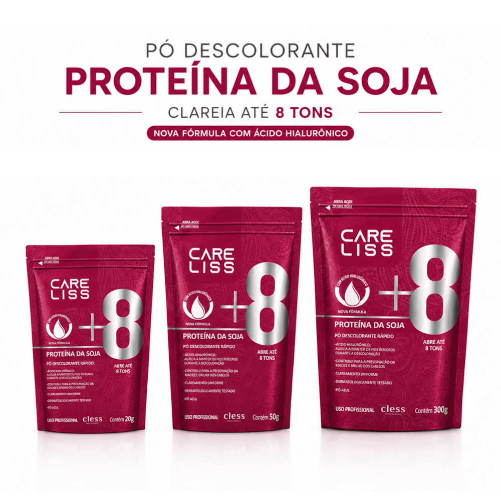 Pó Descolorante capilar Proteina de Soja Care Liss 20g