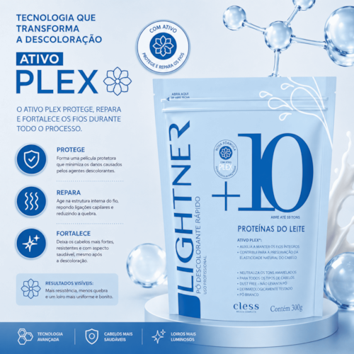 Pó Descolorante Capilar Proteína do Leite Lightner 20g