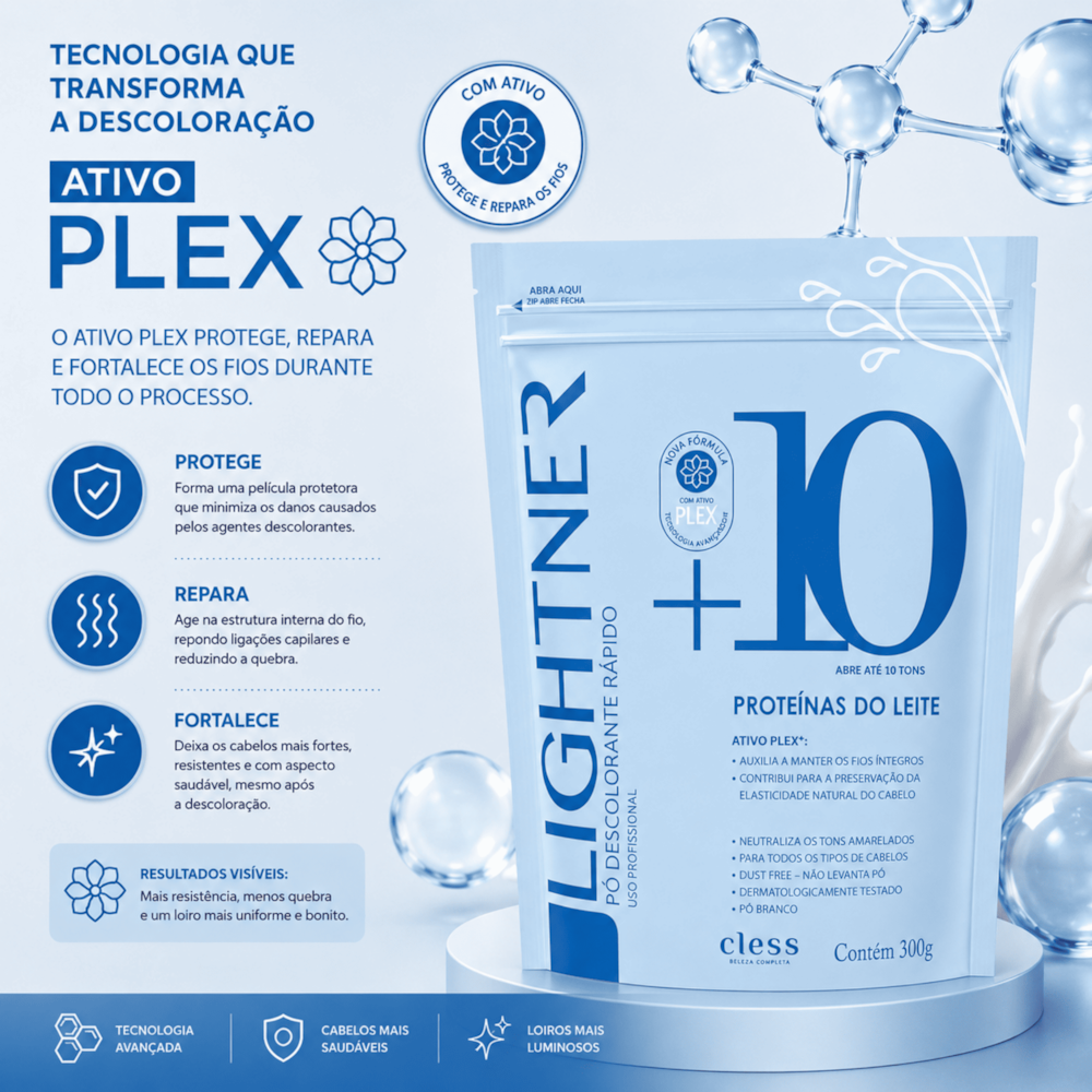 Pó Descolorante Capilar Proteína do Leite Lightner 300g