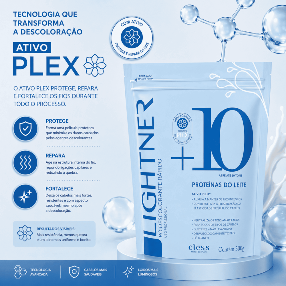 Pó Descolorante Capilar Proteína do Leite Lightner 50g