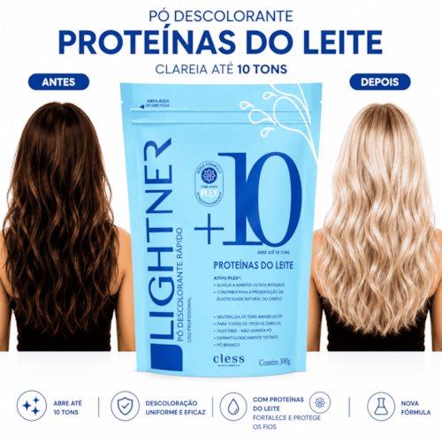 Pó Descolorante Capilar Proteína do Leite Lightner 50g