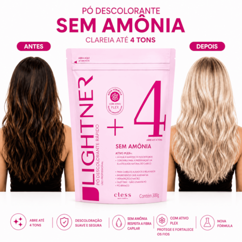 Pó Descolorante Capilar Sem Amônia Lightner 300g