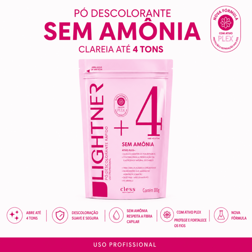 Pó Descolorante Capilar Sem Amônia Lightner 300g