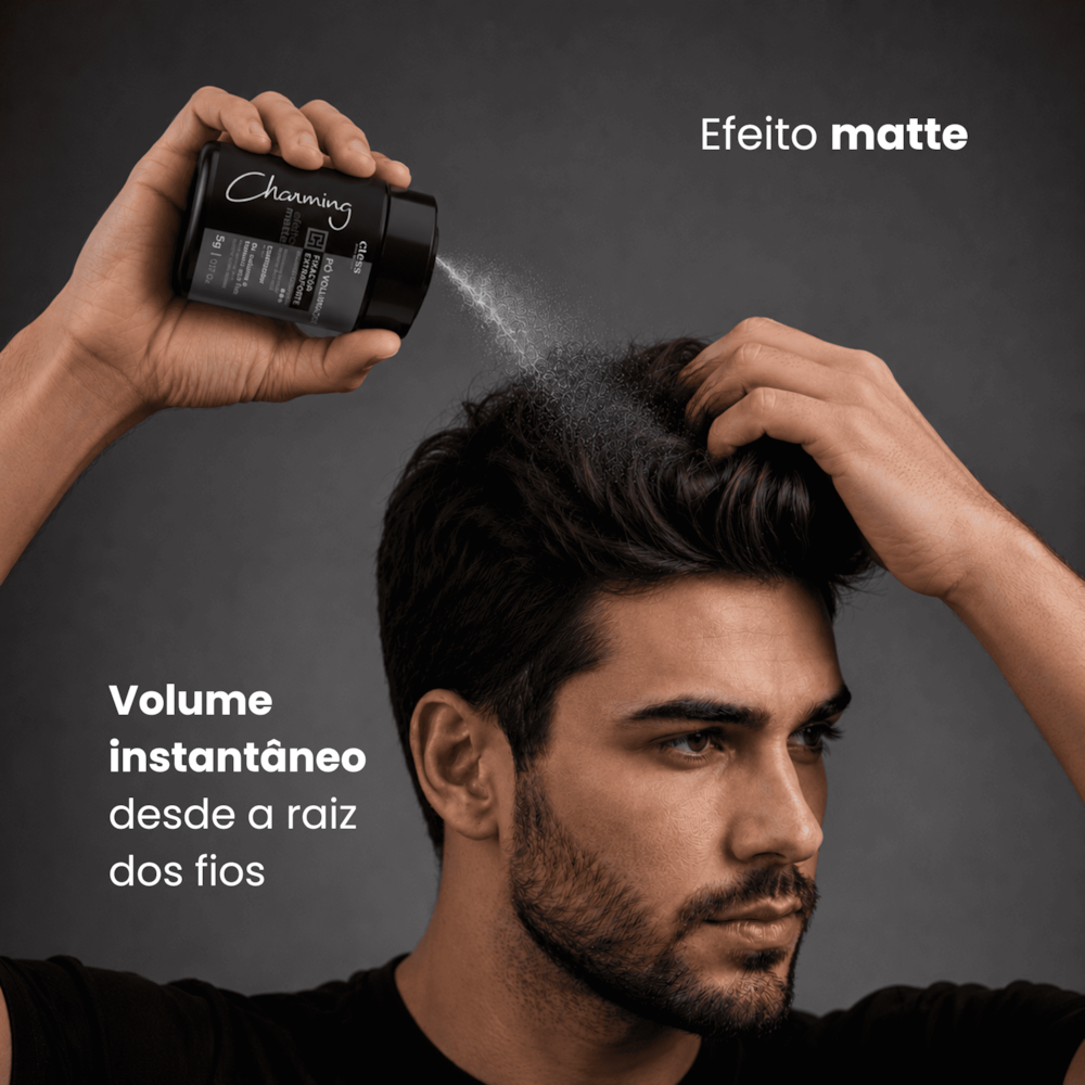 Pó Volumador Fixação Extraforte estilizador da textura Efeito Matte
