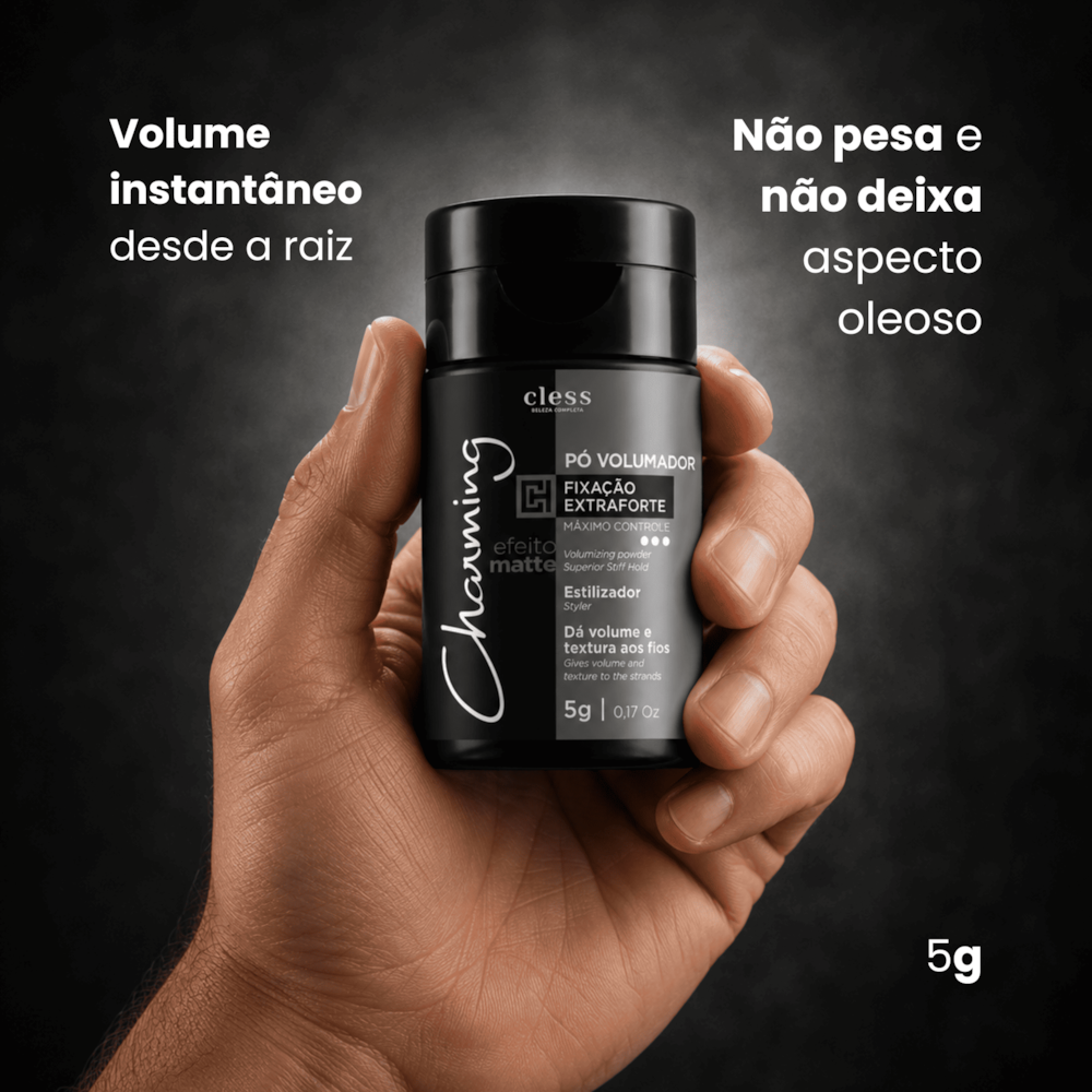 Pó Volumador Fixação Extraforte estilizador da textura Efeito Matte