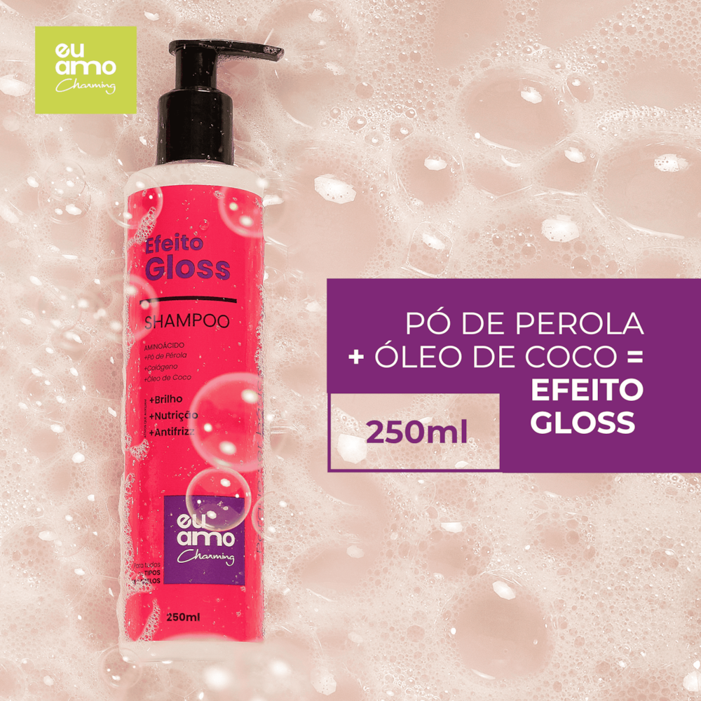 Shampoo Efeito Gloss Brilho Intenso Eu Amo Charming 250ML