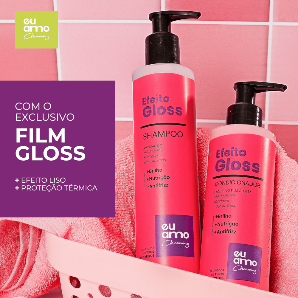 Shampoo Efeito Gloss Brilho Intenso Eu Amo Charming 250ML