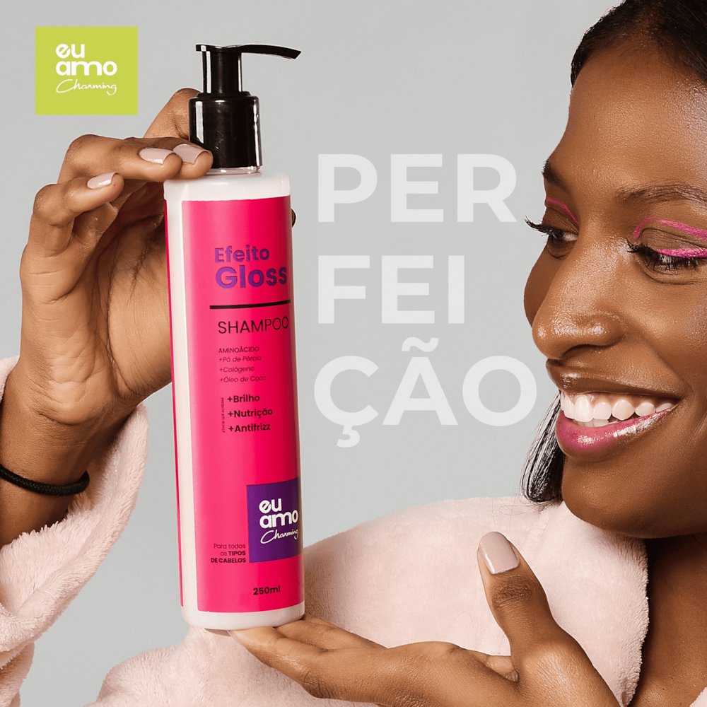Shampoo Efeito Gloss Brilho Intenso Eu Amo Charming 250ML