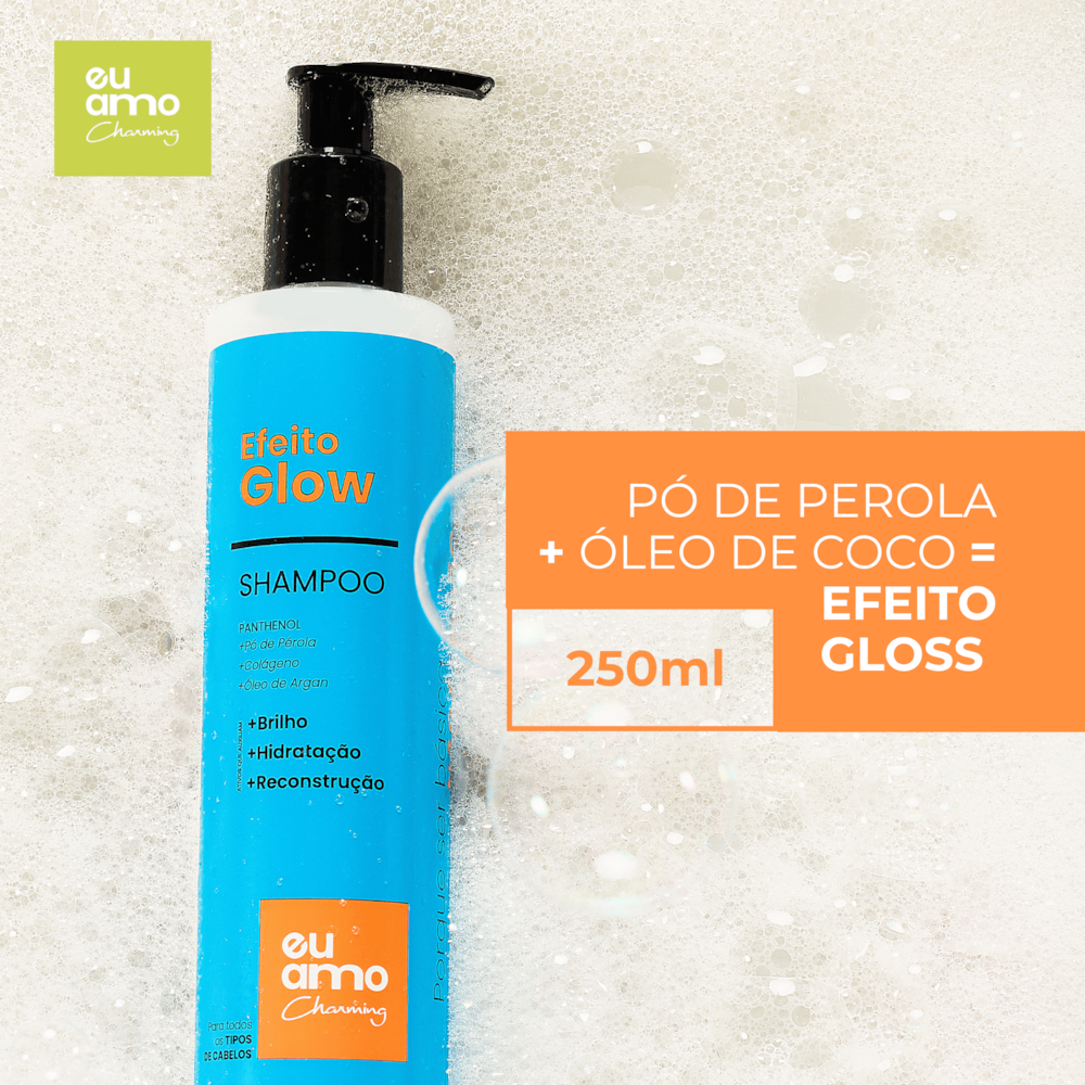 Shampoo Efeito Liso Nutritivo Argan 250ml Eu Amo Charming