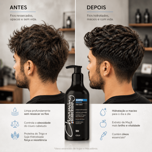 Shampoo Hidratante Barbershop Charming 500ml