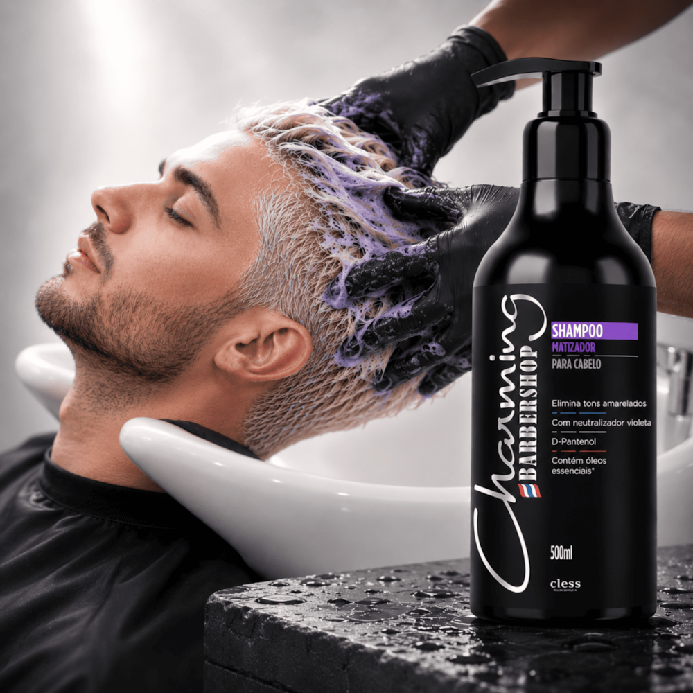 Shampoo Matizador D-Pantenol Barbershop Charming 500ml