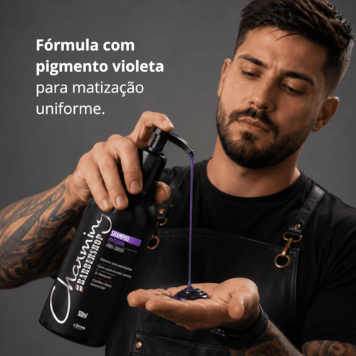 Shampoo Matizador D-Pantenol Barbershop Charming 500ml