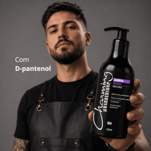 Shampoo Matizador D-Pantenol Barbershop Charming 500ml