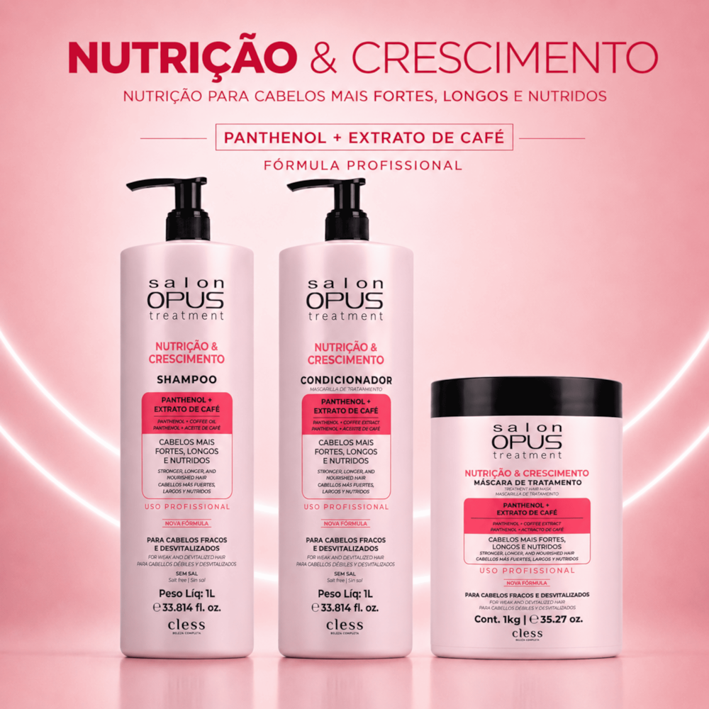 Shampoo Professional Nutrição & Crescimento Salon Opus 1L