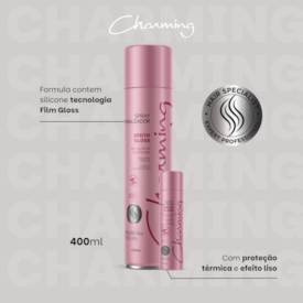 Spray Finalizador Efeito Gloss Brilho Intenso Proteção Térmica 400ml Charming