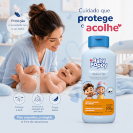 Talco Infantil Baby Poppy 200g